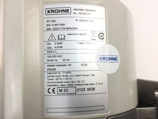 KROHNE AQUAFLUX 010KD6 IFC010D DN502"-PFA-HC PN40 BAR ! NEW ! - Image 3